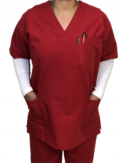Red Scrubs – Medical Scrub Set (Top & Pant) – Angielyns Collections ...